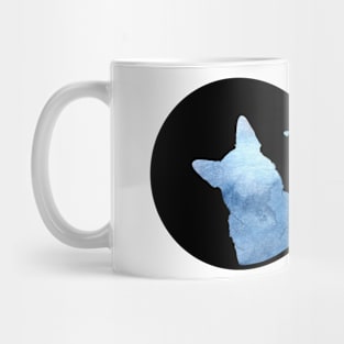 German Shepherd Love - Ocean Blue Silhouette Mug